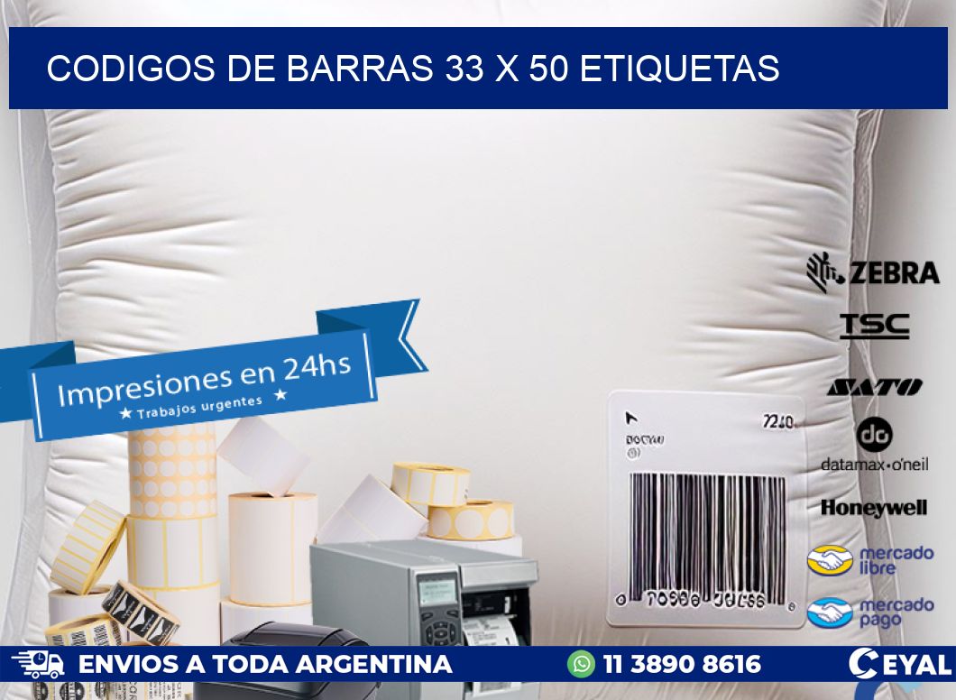 codigos de barras 33 x 50 etiquetas