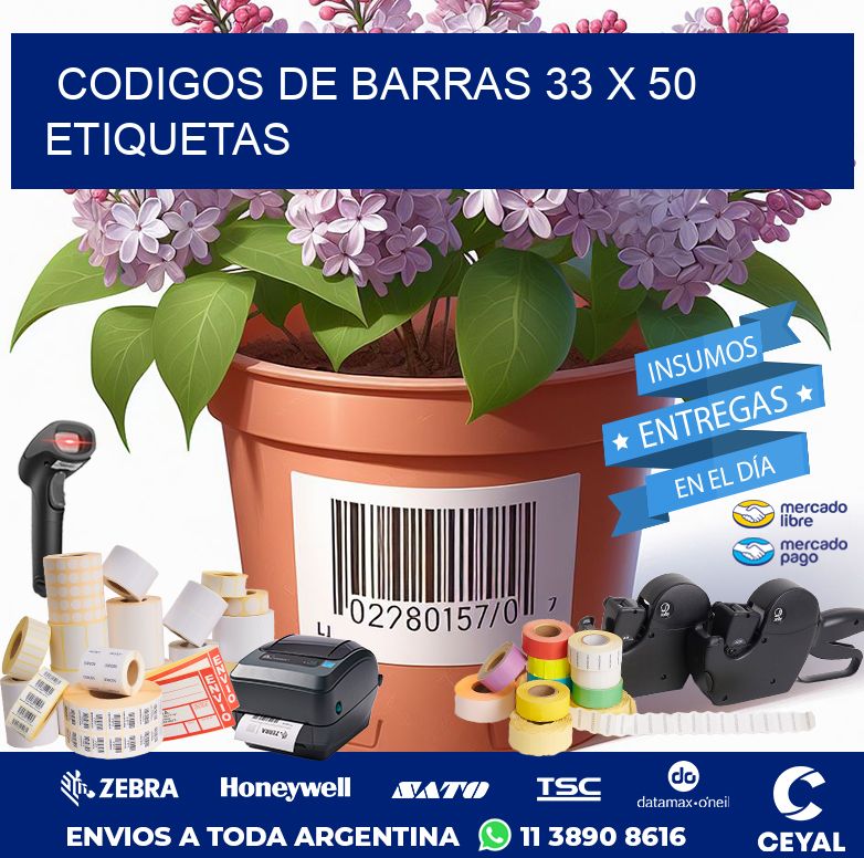 codigos de barras 33 x 50 etiquetas