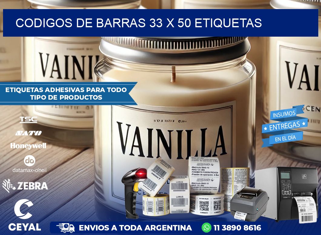 codigos de barras 33 x 50 etiquetas