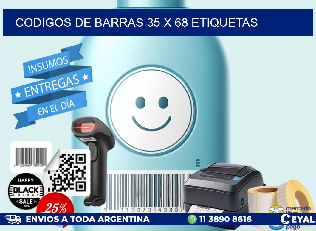 codigos de barras 35 x 68 etiquetas