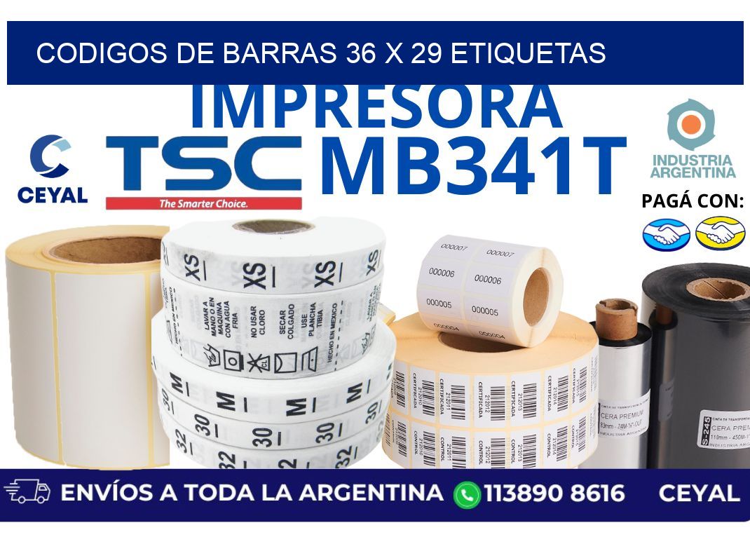 codigos de barras 36 x 29 etiquetas