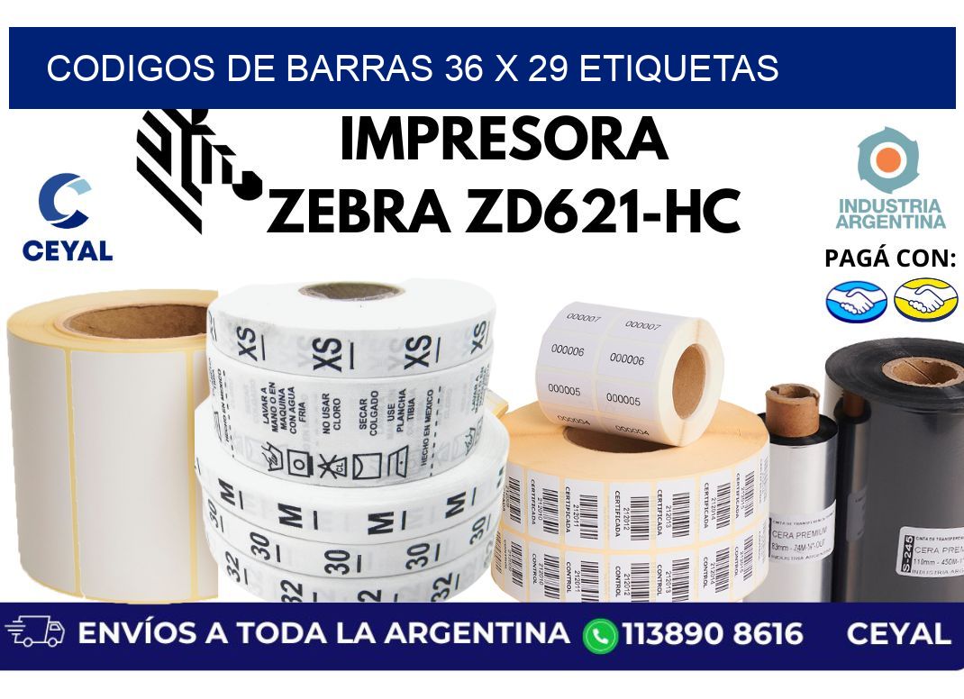 codigos de barras 36 x 29 etiquetas
