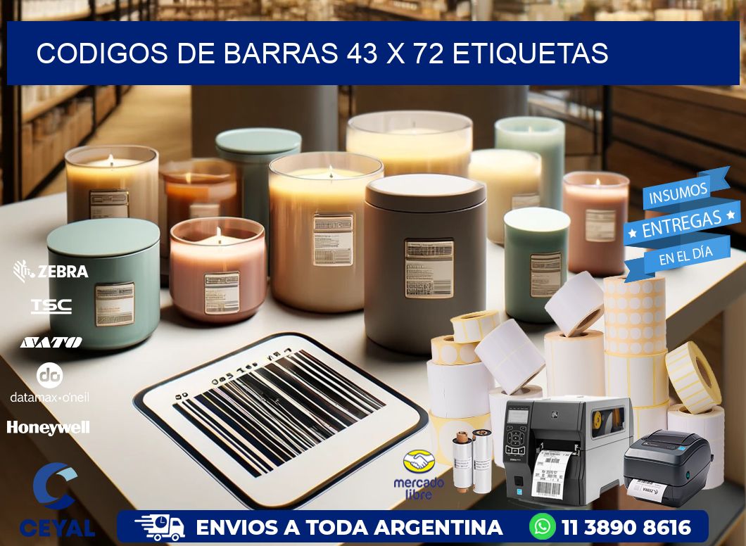 codigos de barras 43 x 72 etiquetas