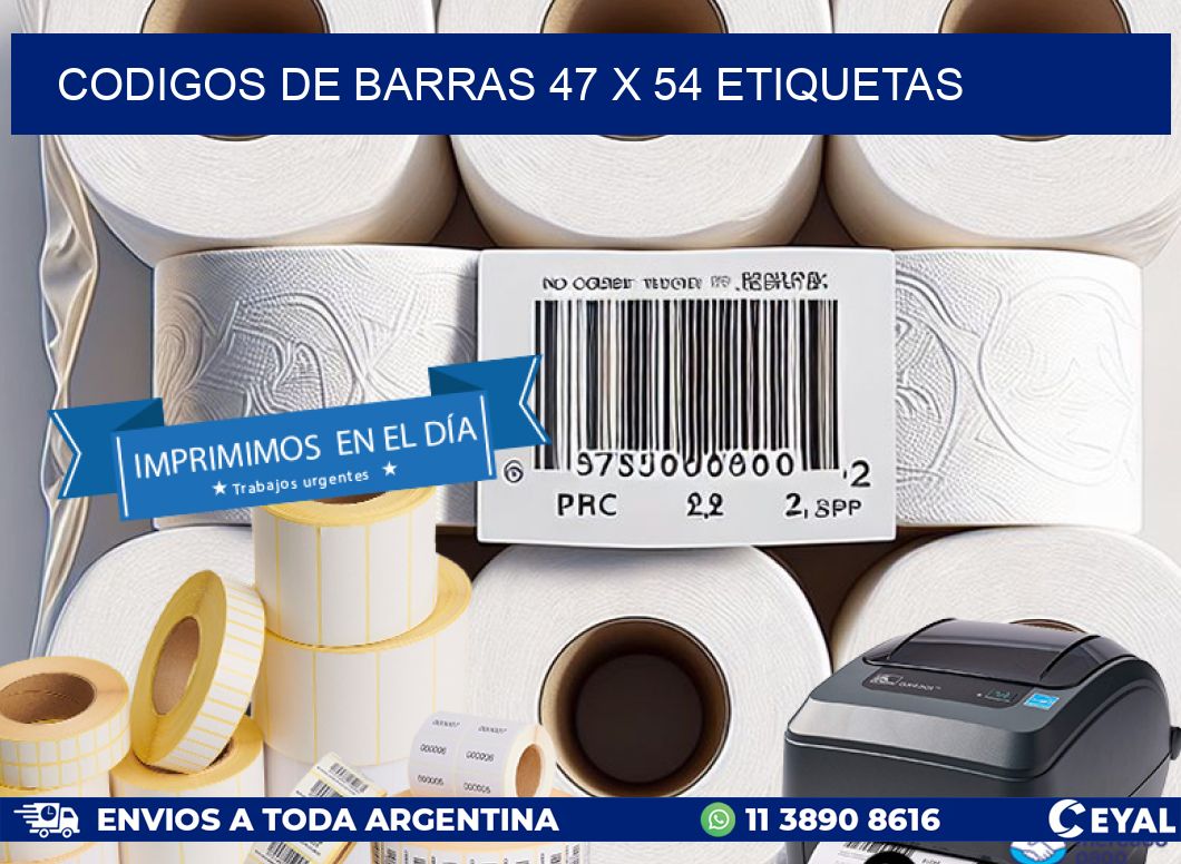 codigos de barras 47 x 54 etiquetas