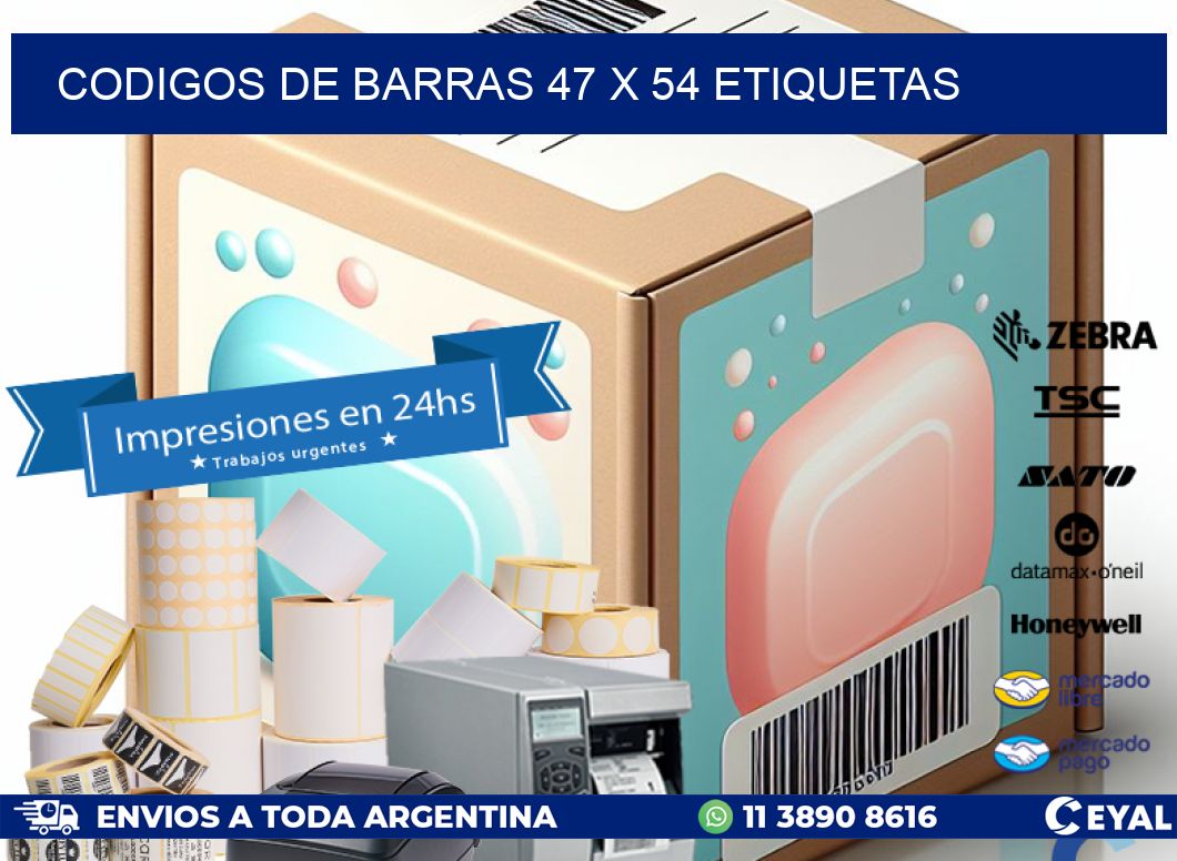 codigos de barras 47 x 54 etiquetas