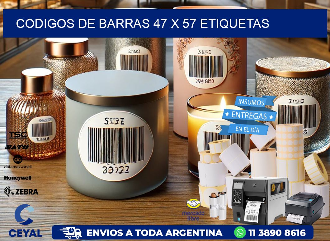 codigos de barras 47 x 57 etiquetas