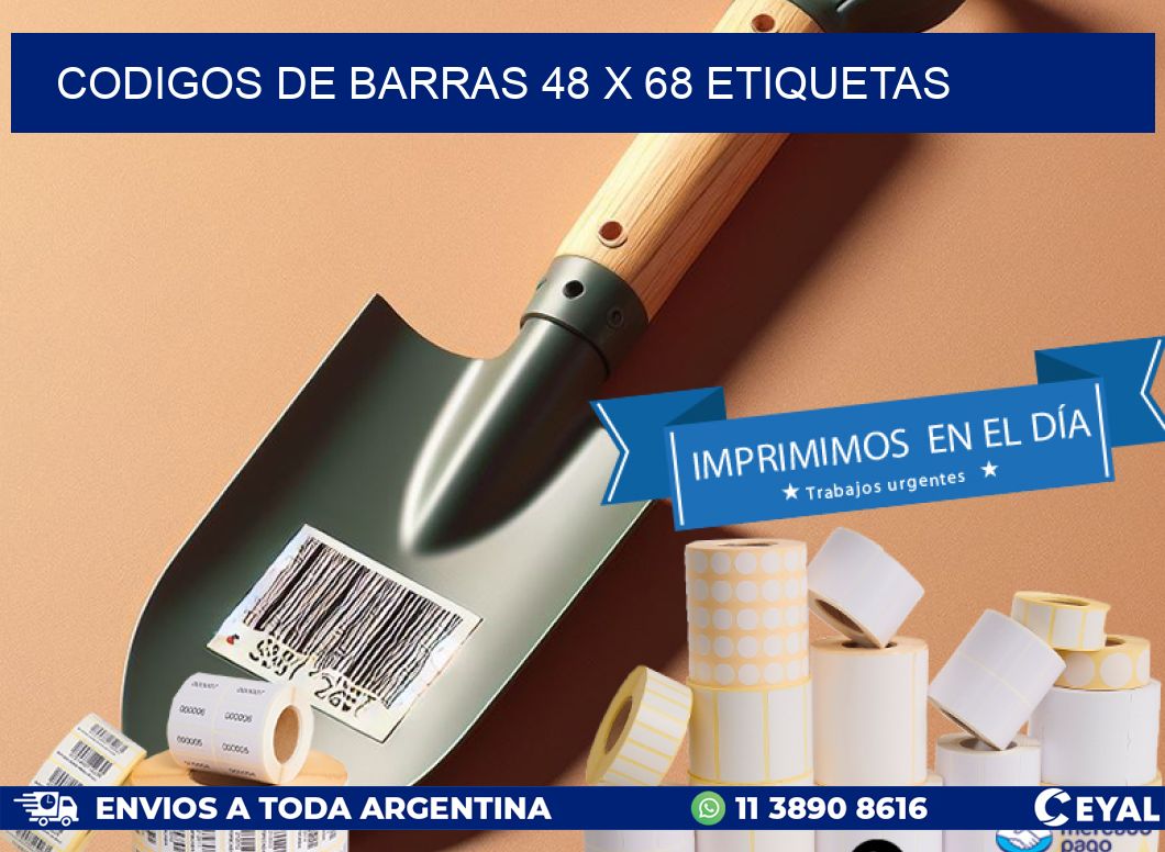 codigos de barras 48 x 68 etiquetas