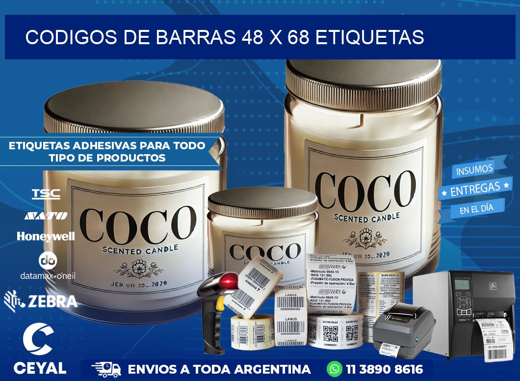 codigos de barras 48 x 68 etiquetas