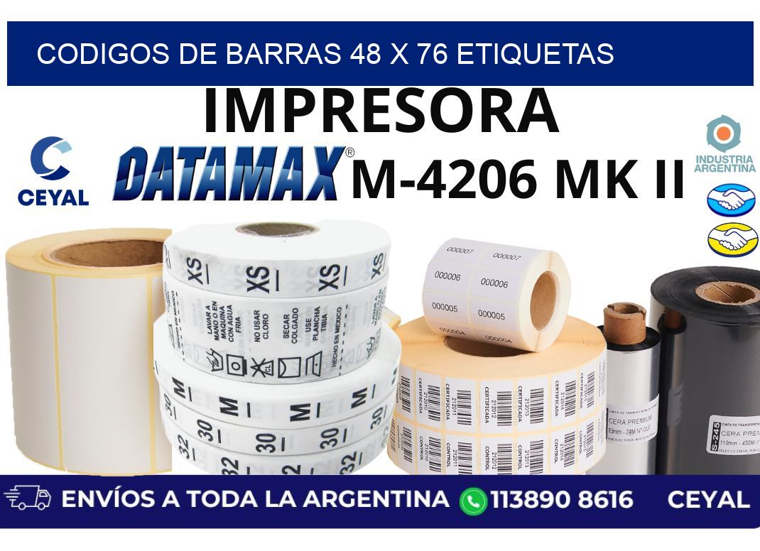 codigos de barras 48 x 76 etiquetas