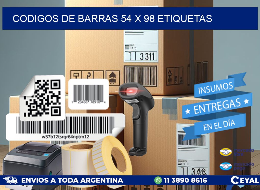 codigos de barras 54 x 98 etiquetas