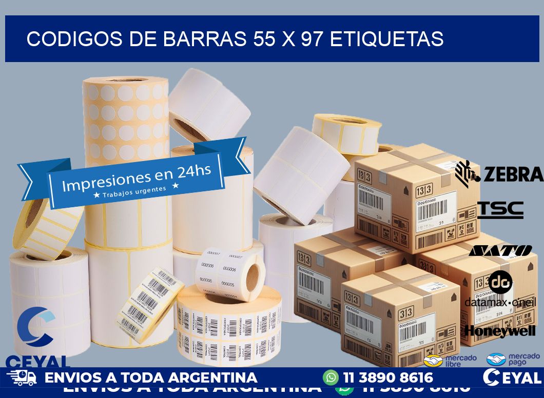 codigos de barras 55 x 97 etiquetas
