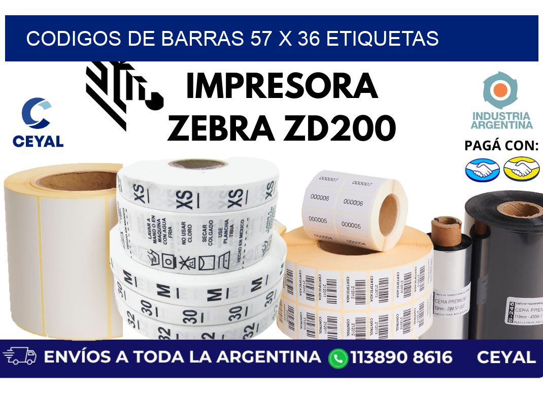codigos de barras 57 x 36 etiquetas