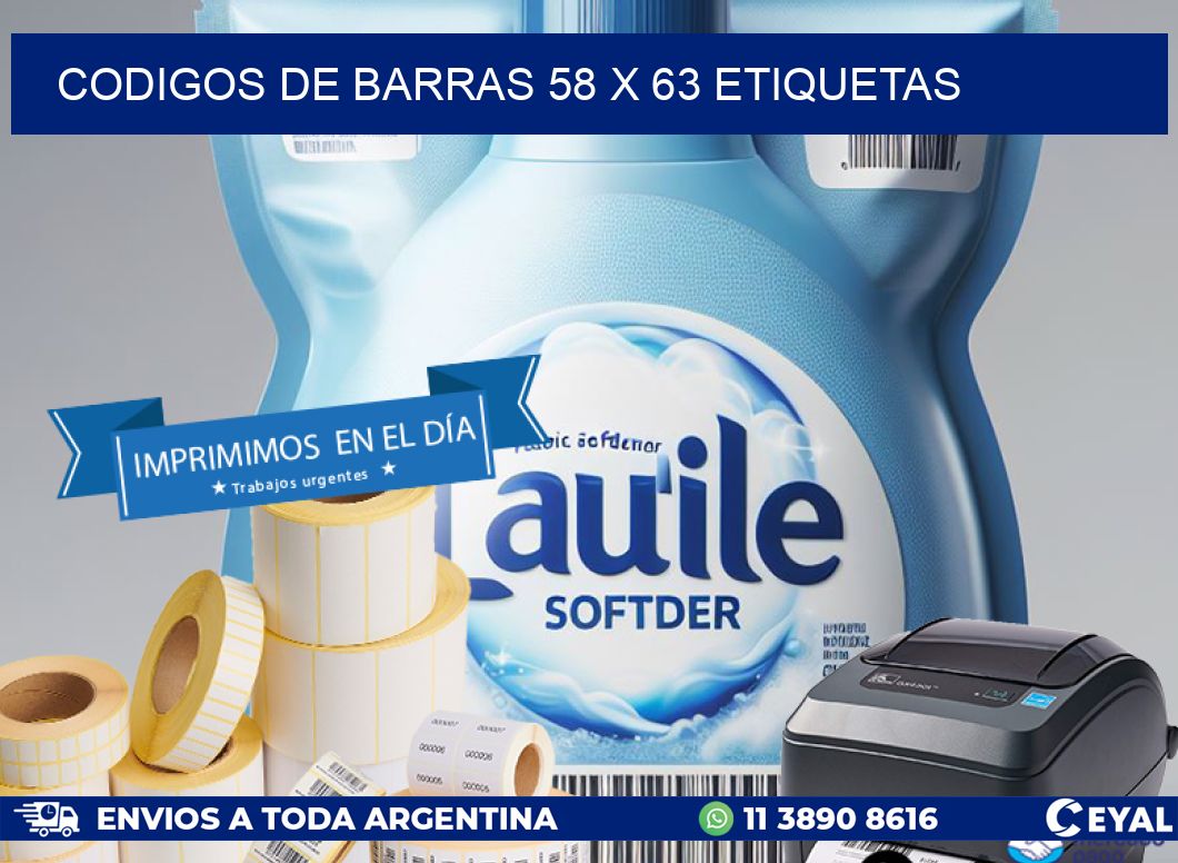 codigos de barras 58 x 63 etiquetas