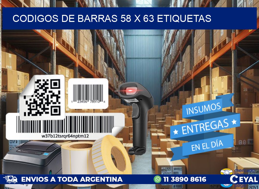 codigos de barras 58 x 63 etiquetas
