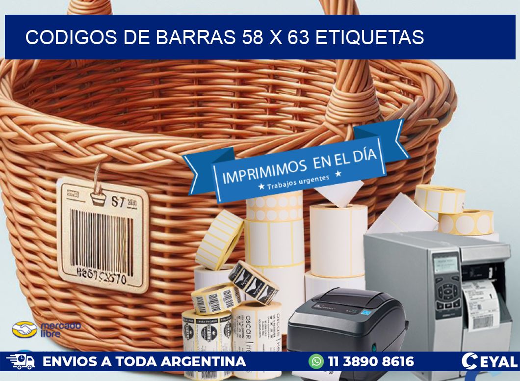codigos de barras 58 x 63 etiquetas
