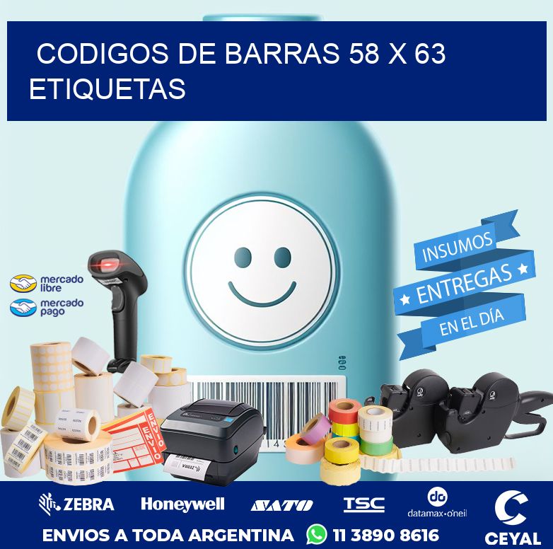 codigos de barras 58 x 63 etiquetas