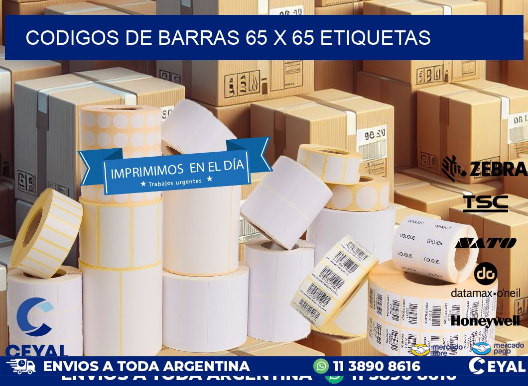 codigos de barras 65 x 65 etiquetas