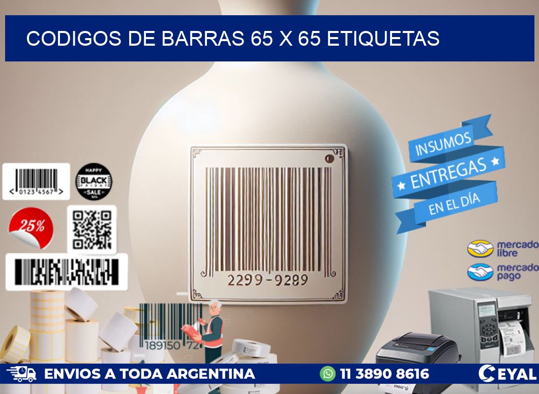 codigos de barras 65 x 65 etiquetas
