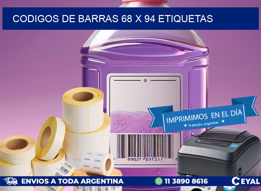 codigos de barras 68 x 94 etiquetas