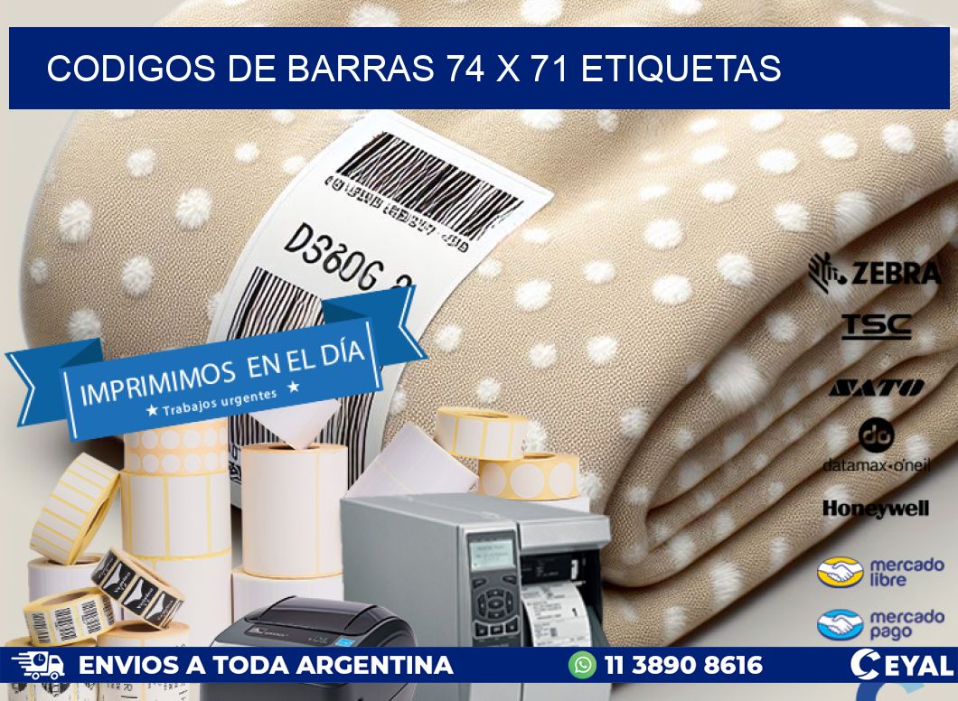 codigos de barras 74 x 71 etiquetas