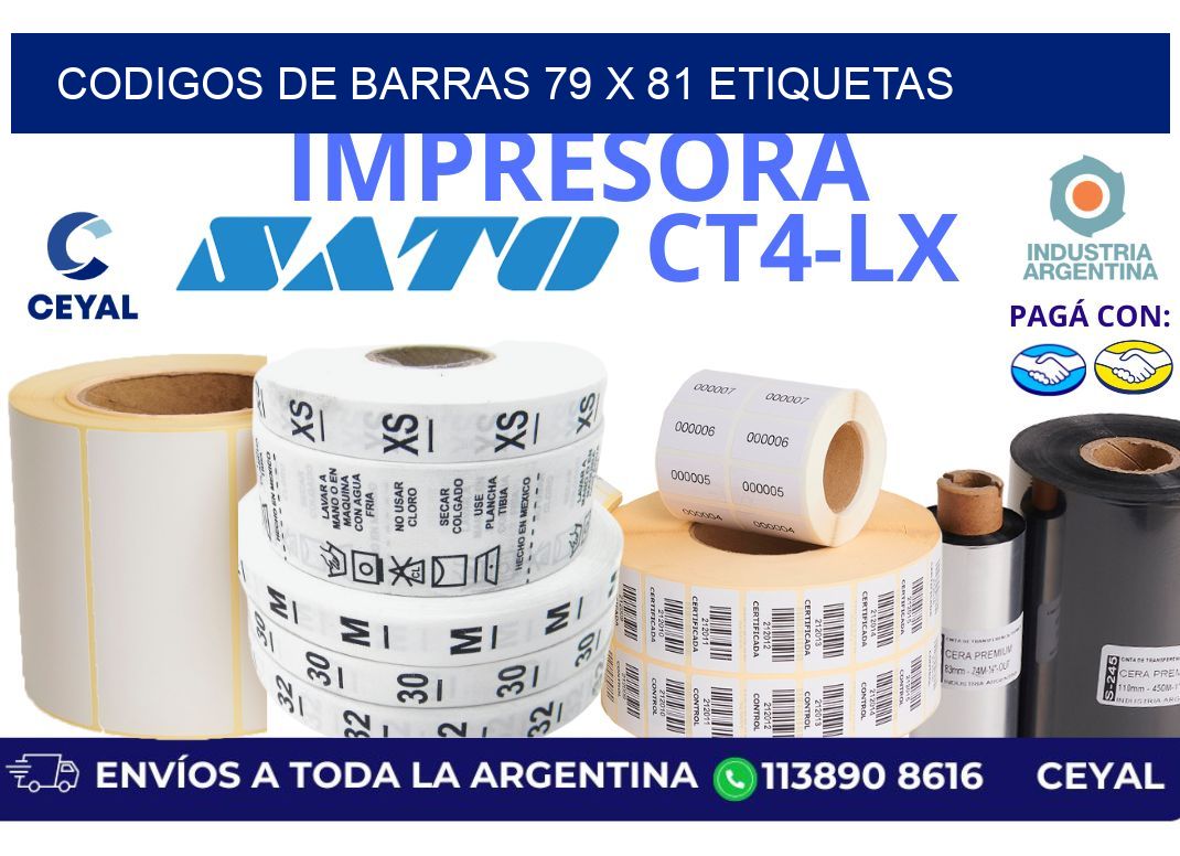 codigos de barras 79 x 81 etiquetas