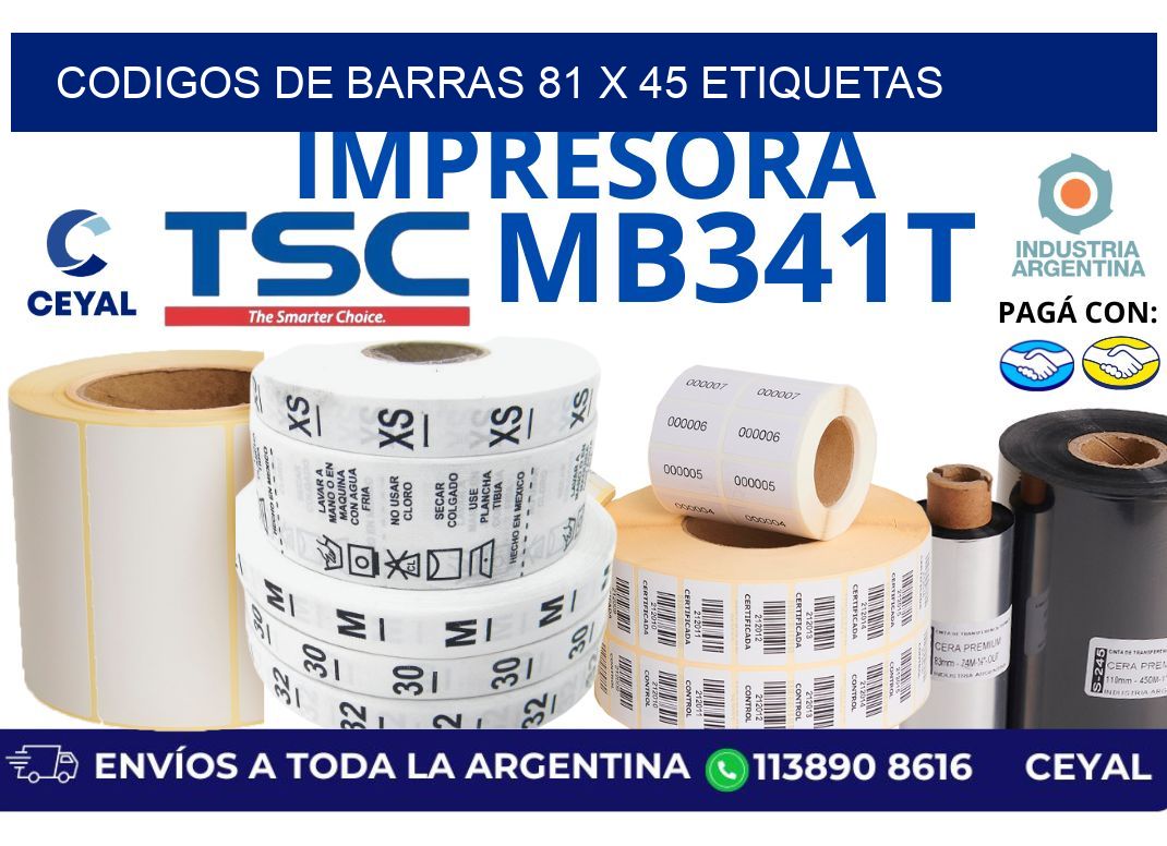 codigos de barras 81 x 45 etiquetas