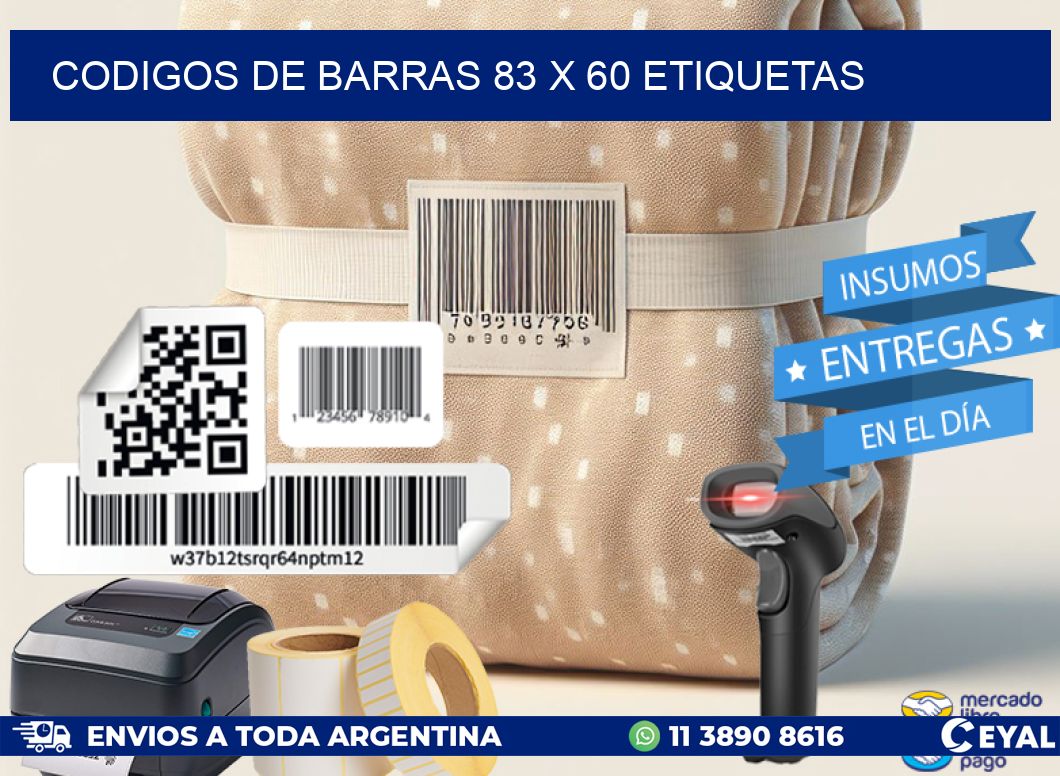 codigos de barras 83 x 60 etiquetas