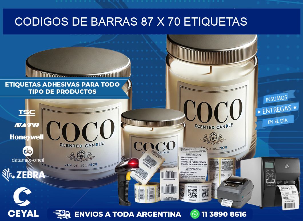 codigos de barras 87 x 70 etiquetas