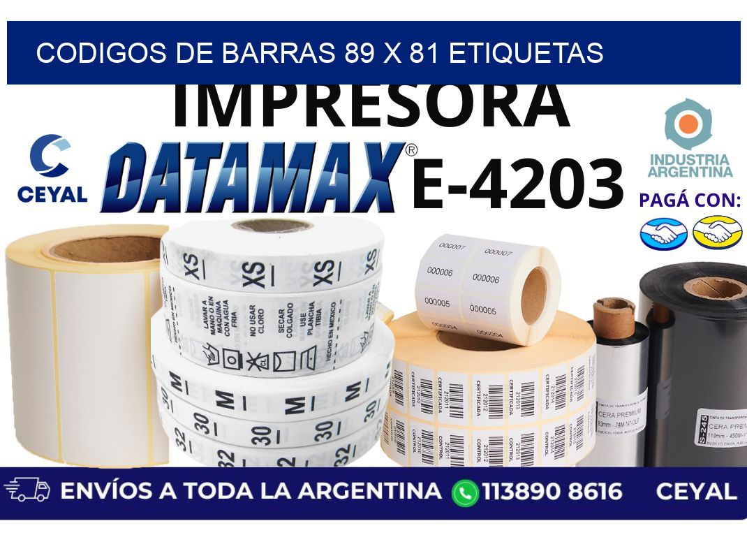 codigos de barras 89 x 81 etiquetas
