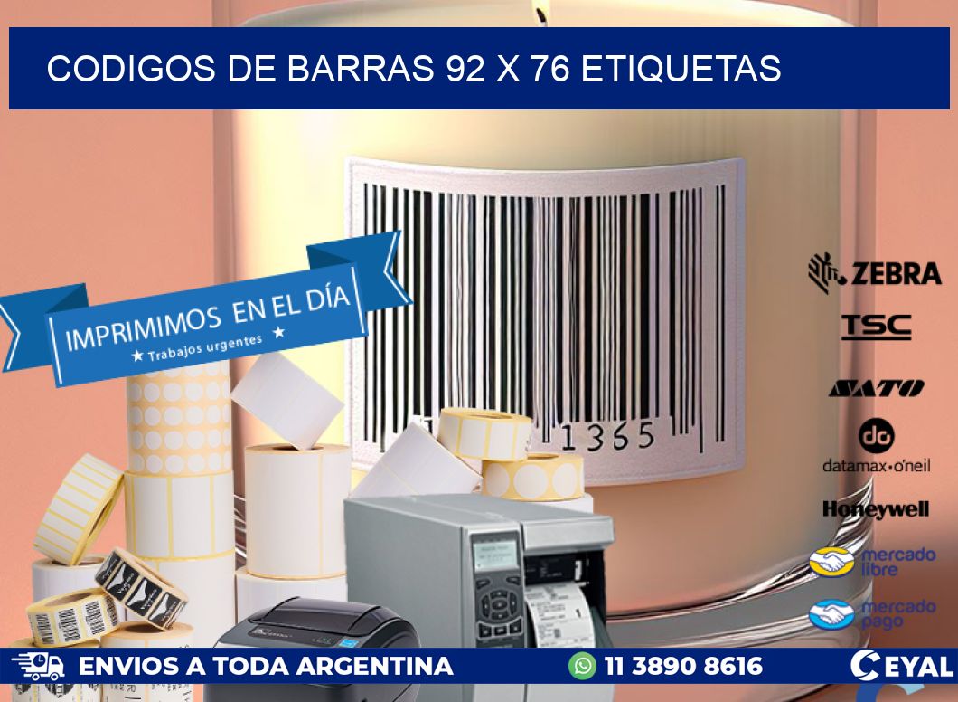 codigos de barras 92 x 76 etiquetas