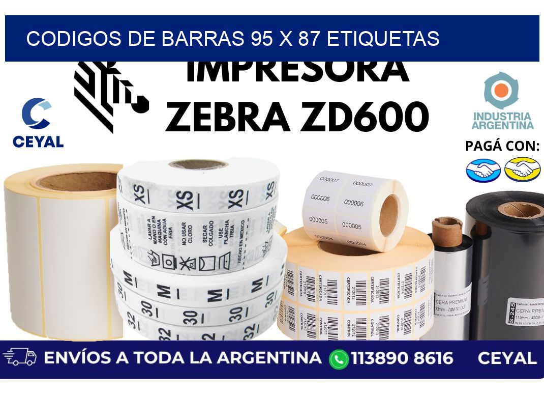 codigos de barras 95 x 87 etiquetas