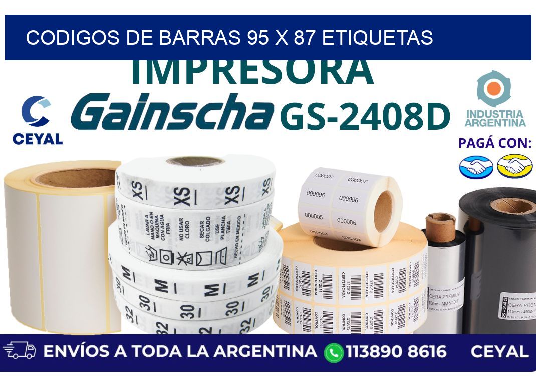codigos de barras 95 x 87 etiquetas