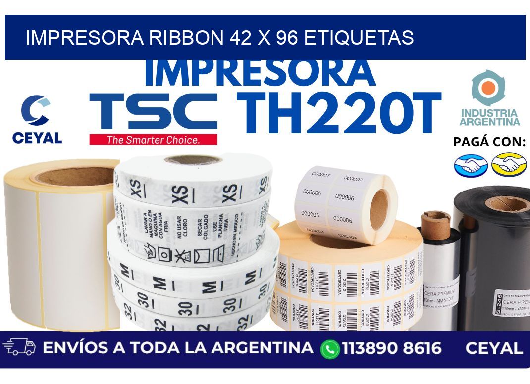 impresora ribbon 42 x 96 etiquetas