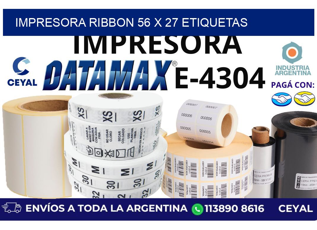 impresora ribbon 56 x 27 etiquetas