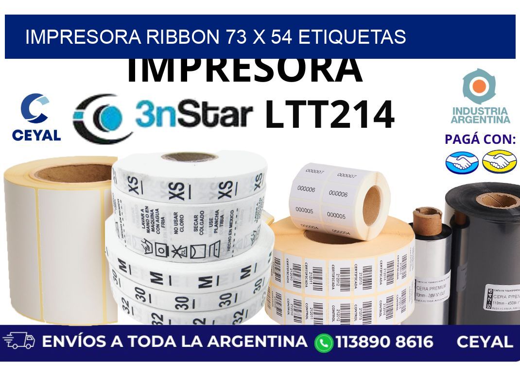 impresora ribbon 73 x 54 etiquetas