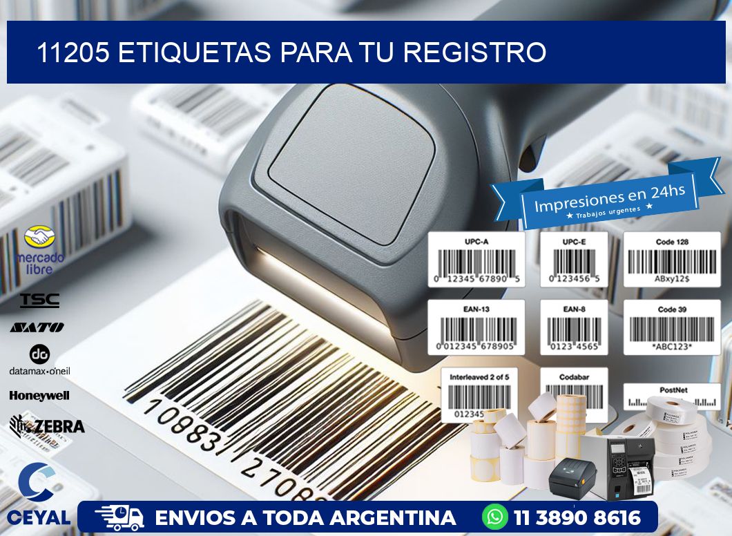 11205 etiquetas para tu registro