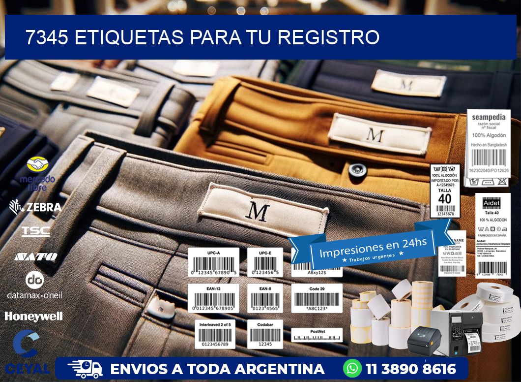 7345 etiquetas para tu registro