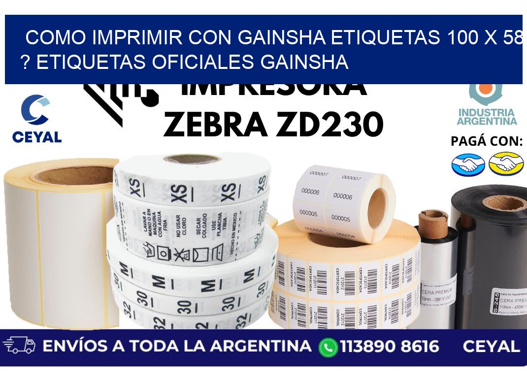 como imprimir con gainsha etiquetas 100 x 58 ? etiquetas oficiales gainsha