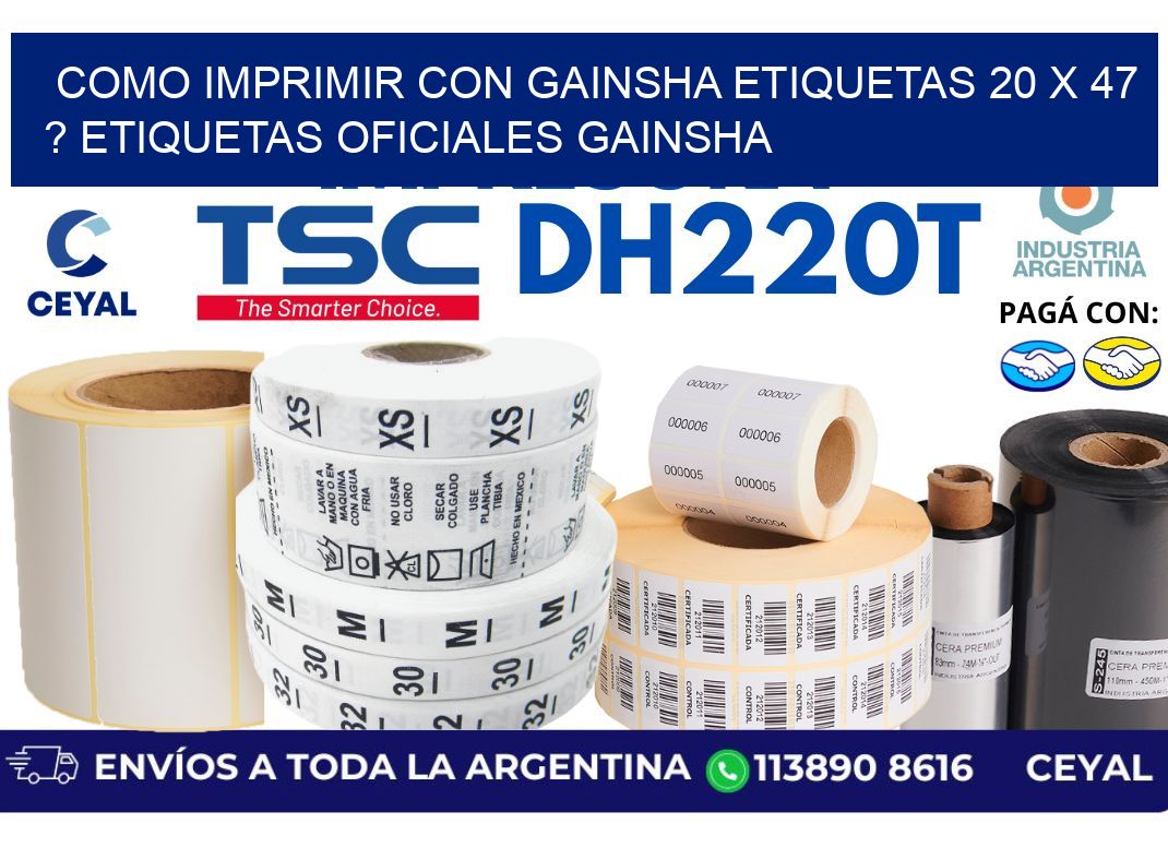 como imprimir con gainsha etiquetas 20 x 47 ? etiquetas oficiales gainsha