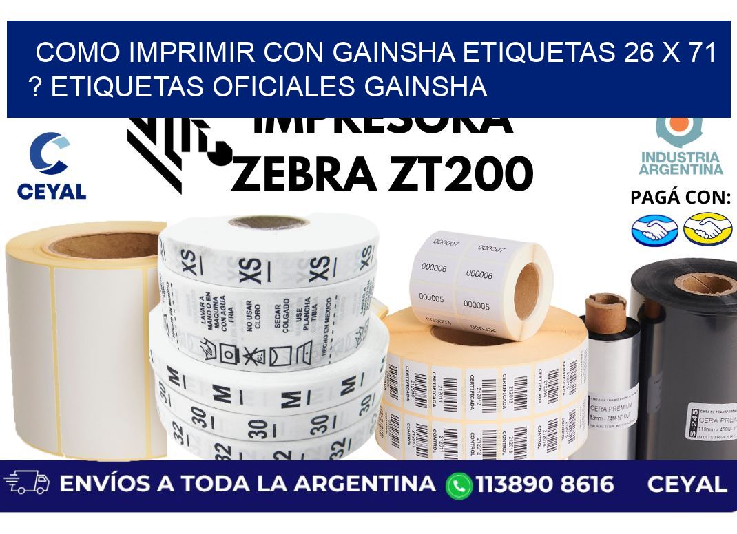 como imprimir con gainsha etiquetas 26 x 71 ? etiquetas oficiales gainsha
