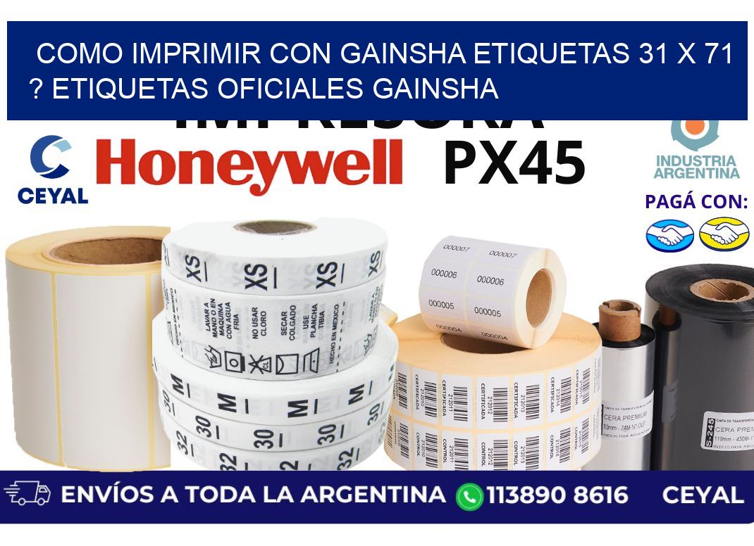 como imprimir con gainsha etiquetas 31 x 71 ? etiquetas oficiales gainsha