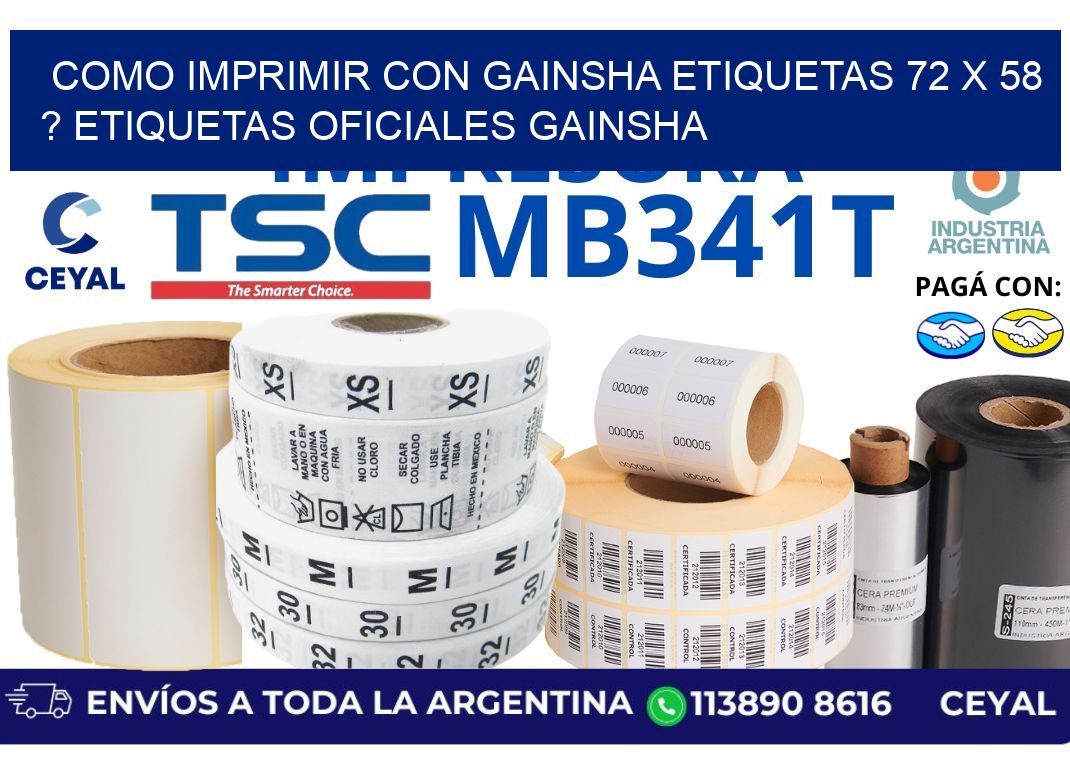 como imprimir con gainsha etiquetas 72 x 58 ? etiquetas oficiales gainsha