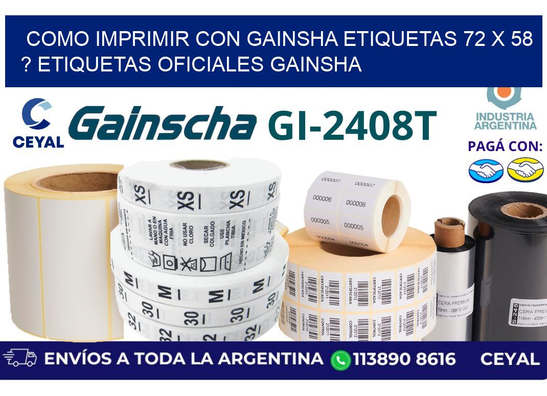 como imprimir con gainsha etiquetas 72 x 58 ? etiquetas oficiales gainsha