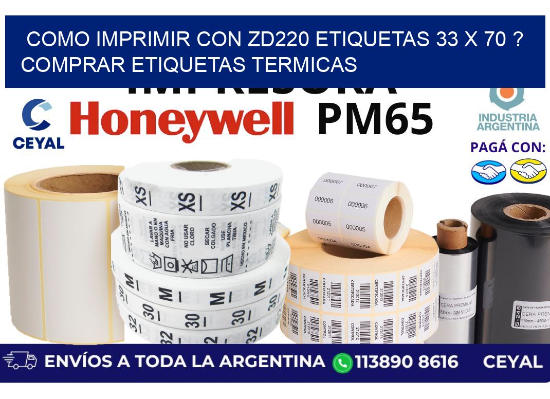 como imprimir con zd220 etiquetas 33 x 70 ? Comprar Etiquetas termicas