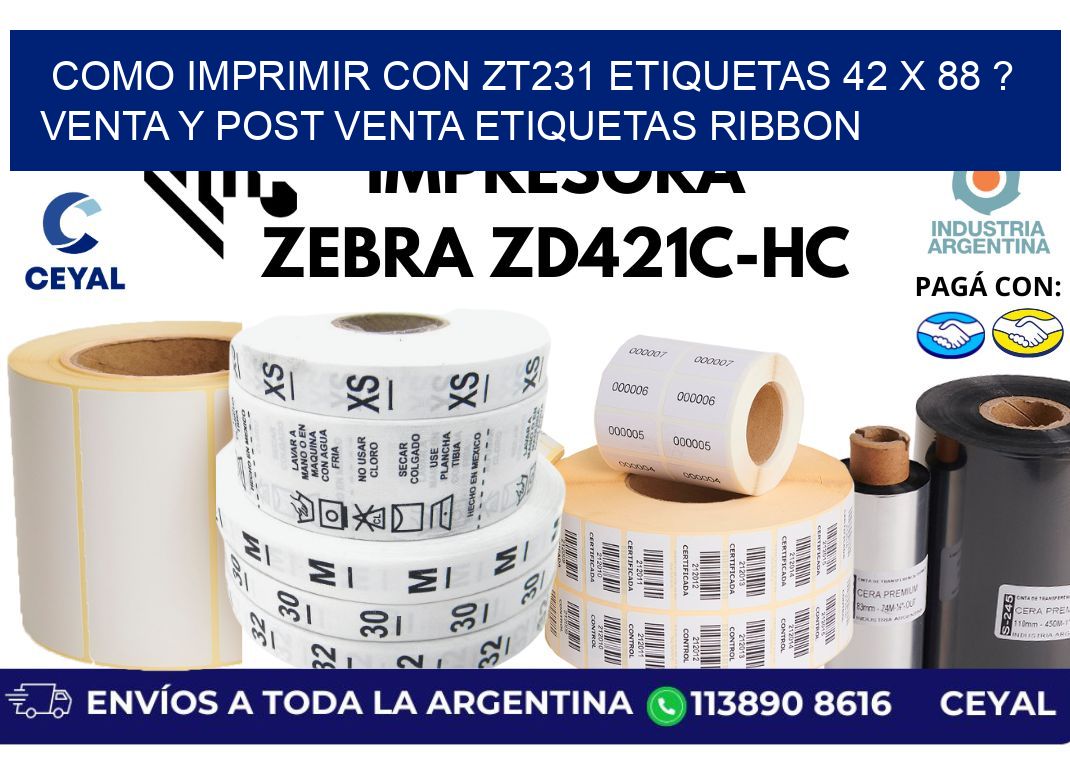 como imprimir con zt231 etiquetas 42 x 88 ? Venta y post venta etiquetas ribbon