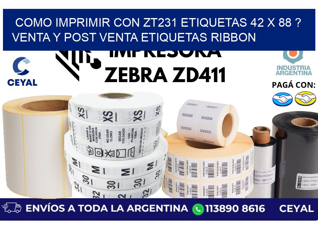 como imprimir con zt231 etiquetas 42 x 88 ? Venta y post venta etiquetas ribbon