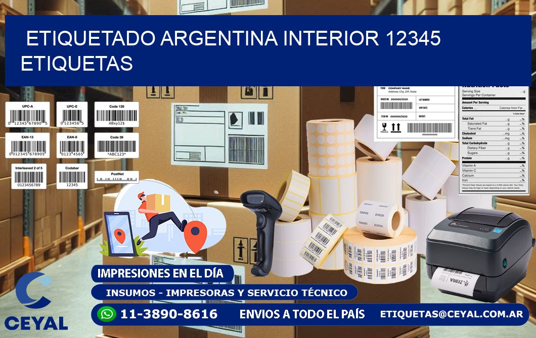 etiquetado argentina interior 12345 etiquetas