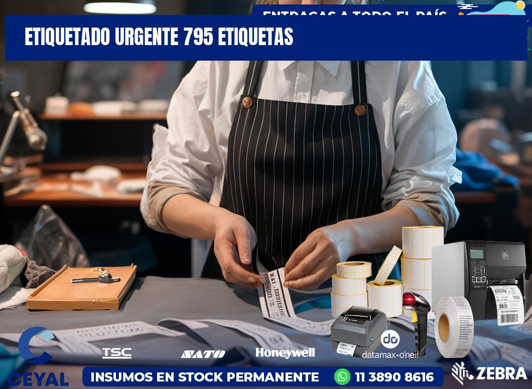 etiquetado urgente 795 etiquetas