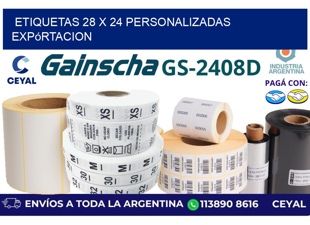 etiquetas 28 x 24 personalizadas expórtacion
