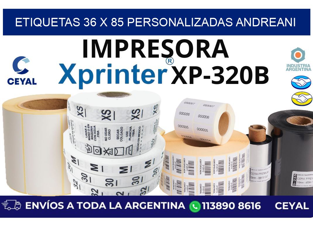 etiquetas 36 x 85 personalizadas andreani